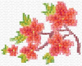 Blossom free cross-stitch pattern