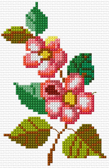 Flower free cross-stitch pattern
