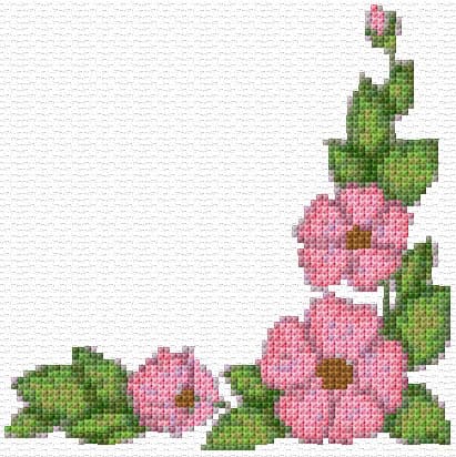 Flowers Corner free cross-stitch pattern