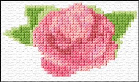Small Rose free cross-stitch pattern