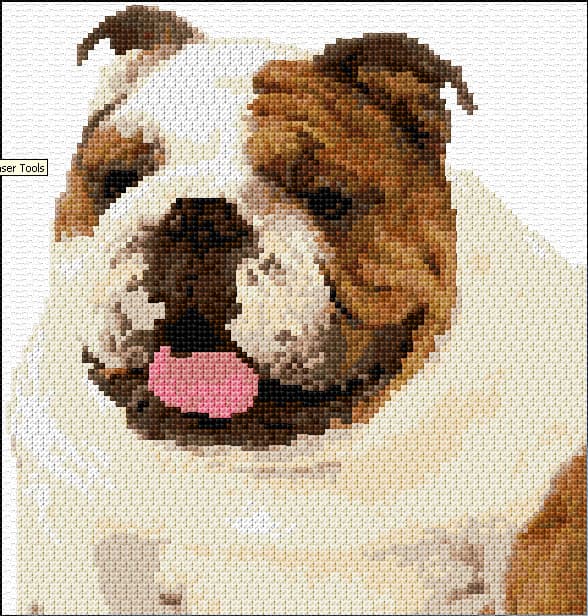 Bulldog free cross-stitch pattern