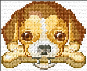 Dog free cross-stitch pattern