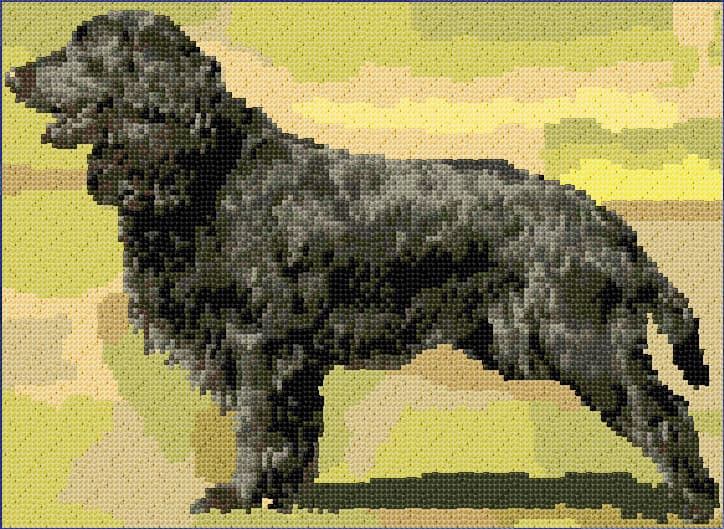 Black Spaniel free cross-stitch pattern