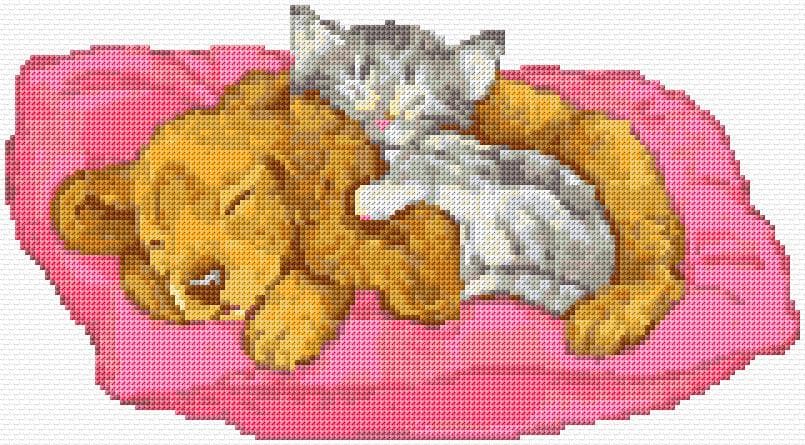 Friends free cross-stitch pattern