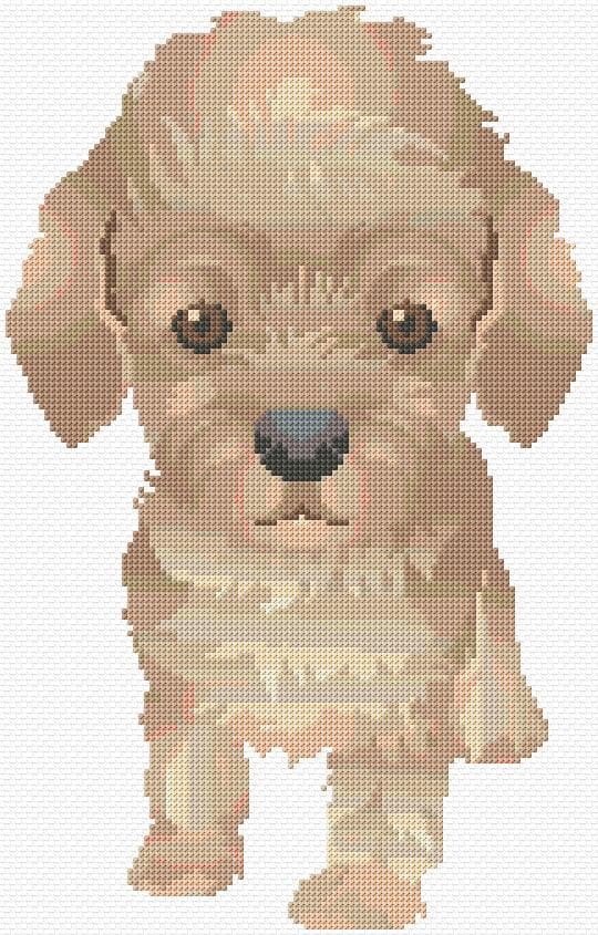 Puppy free cross-stitch pattern