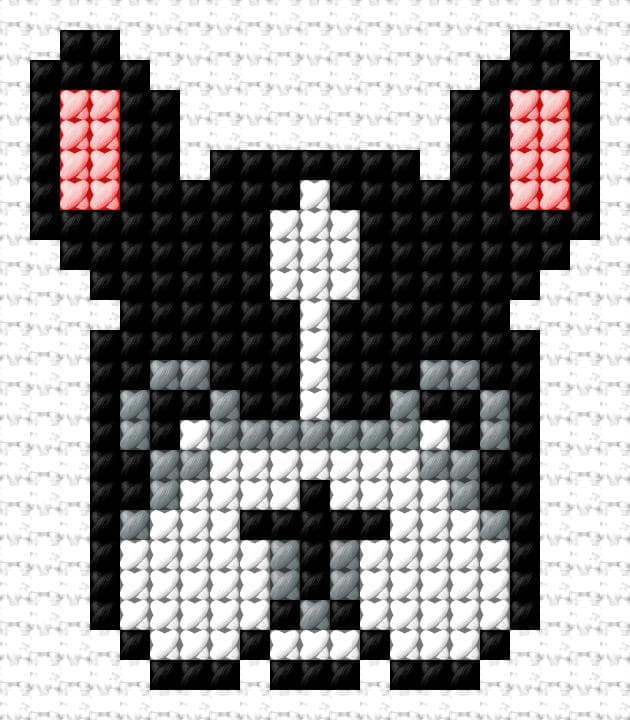 French Bulldog free cross-stitch pattern