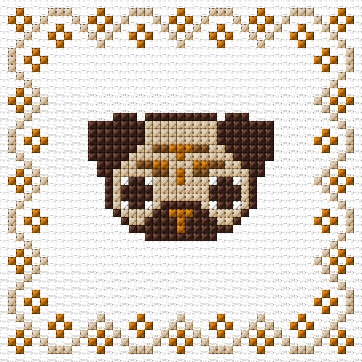 Dog free cross-stitch pattern