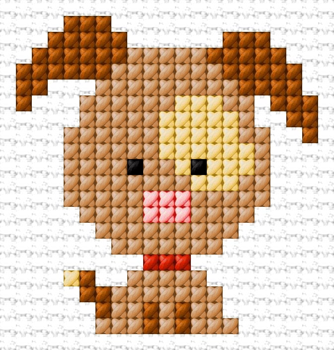 Dog free cross-stitch pattern