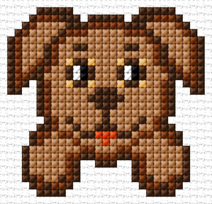 Puppy free cross-stitch pattern