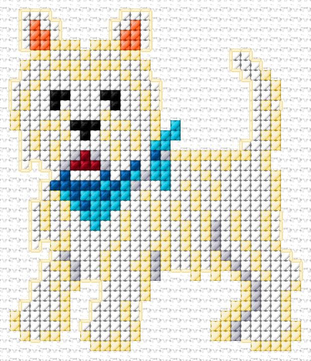Dog free cross-stitch pattern