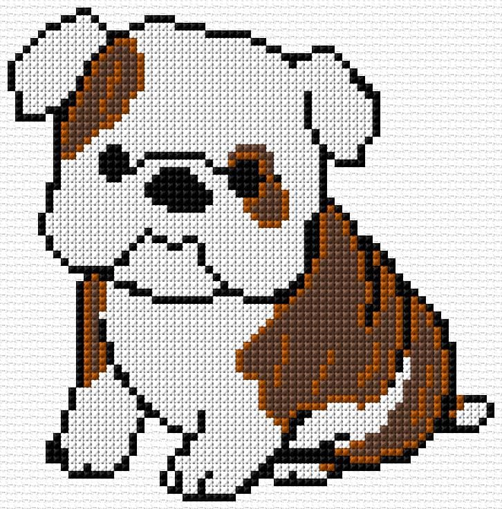 Dog free cross-stitch pattern