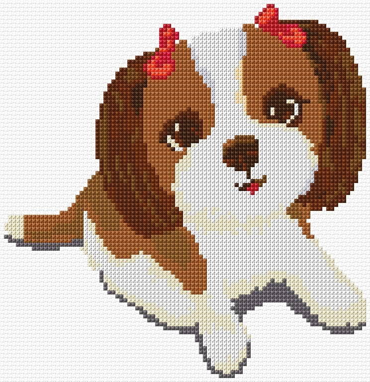 Shih-Tzu free cross-stitch pattern