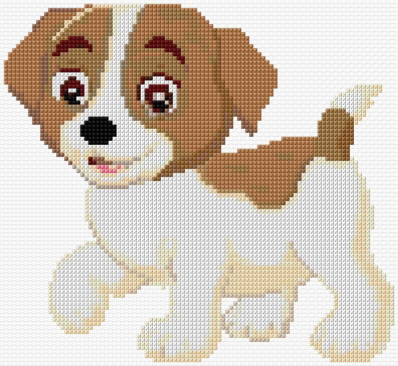 Dog free cross-stitch pattern