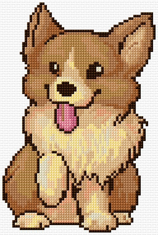 Dog free cross-stitch pattern