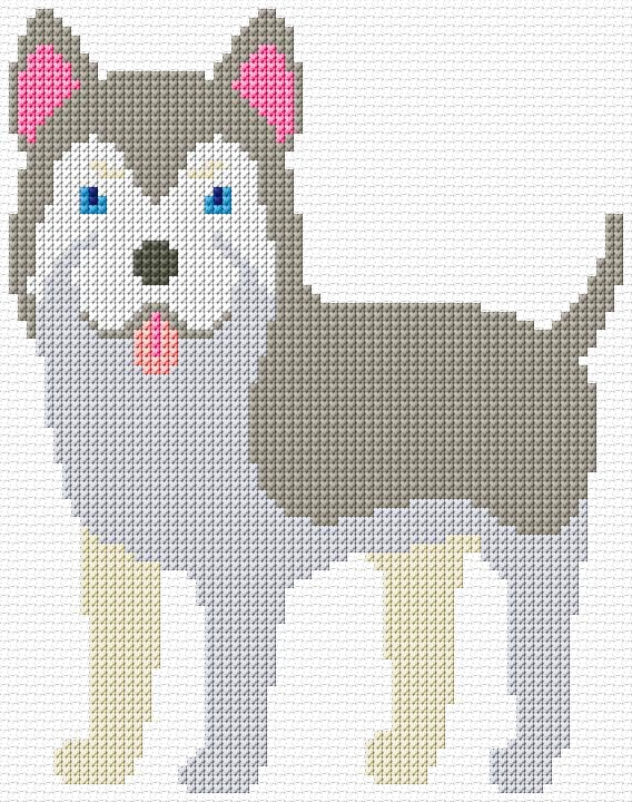 Dog free cross-stitch pattern