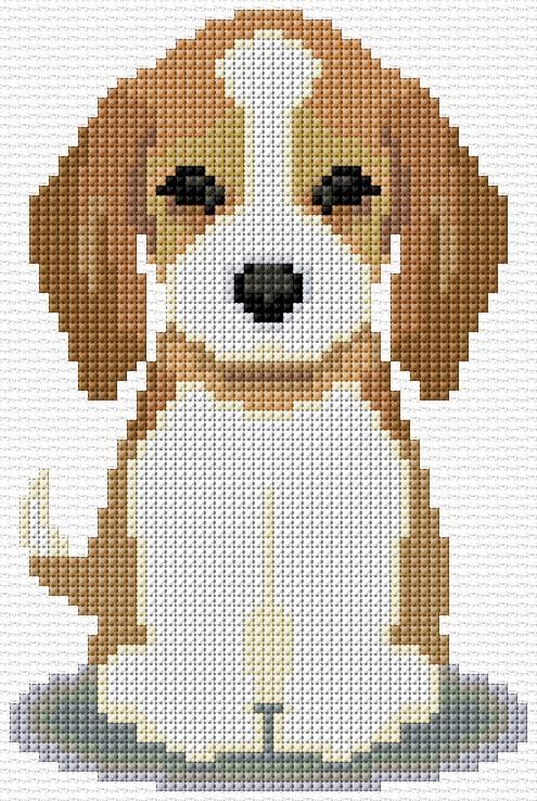 Puppy free cross-stitch pattern