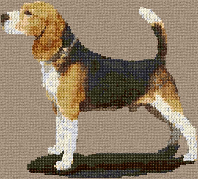 Beagle free cross-stitch pattern