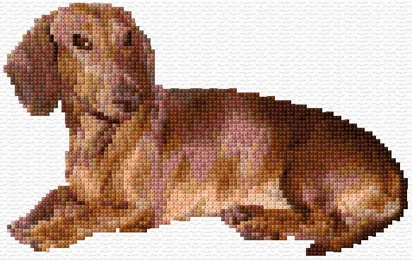 Dachshund free cross-stitch pattern