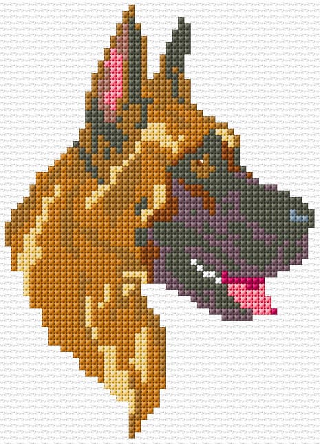 Great Dane free cross-stitch pattern