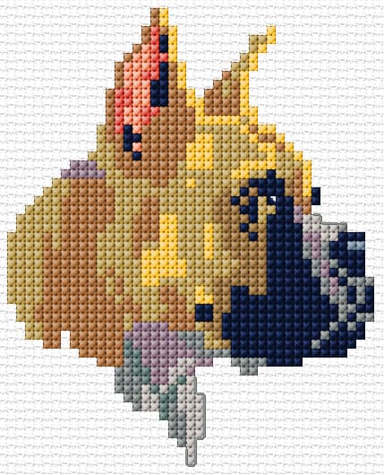 Boxer free cross-stitch pattern