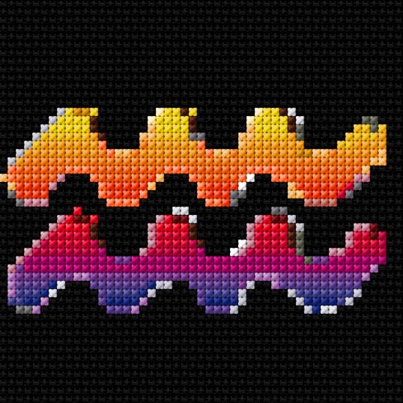 Aquarius free cross-stitch pattern