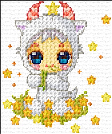 Taurus free cross-stitch pattern