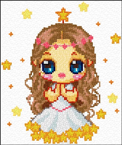 Virgo free cross-stitch pattern