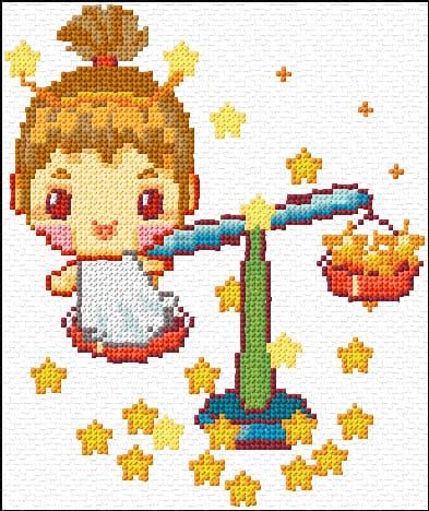 Libra free cross-stitch pattern