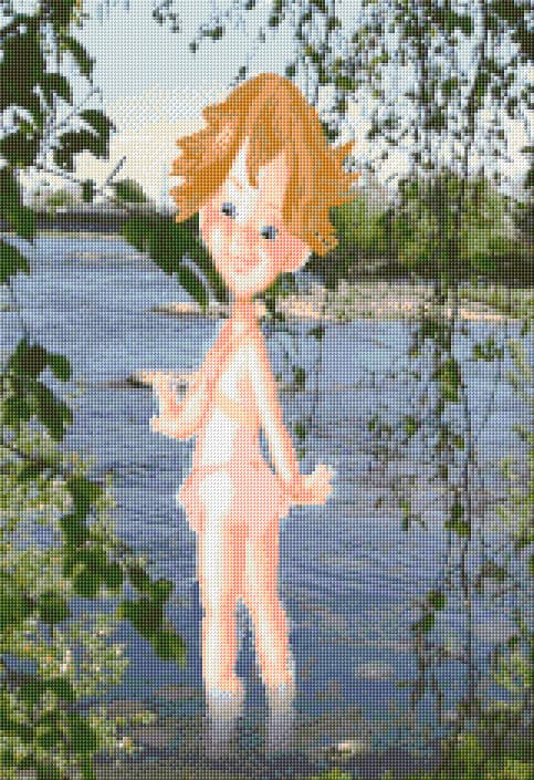 Fairy of the Water free cross-stitch pattern