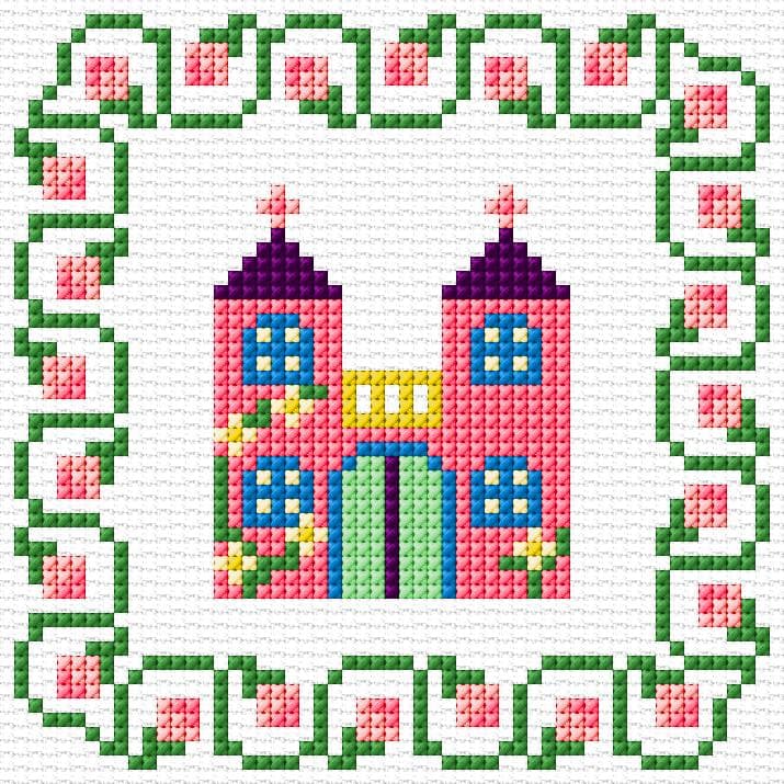 Fairy Castle free cross-stitch pattern