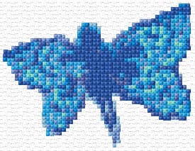 Small Blue Fairy free cross-stitch pattern