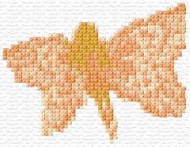 Small Orange Fairy free cross-stitch pattern