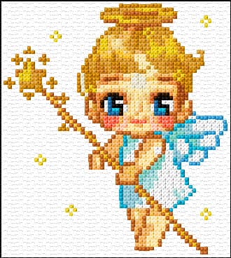 Angel free cross-stitch pattern