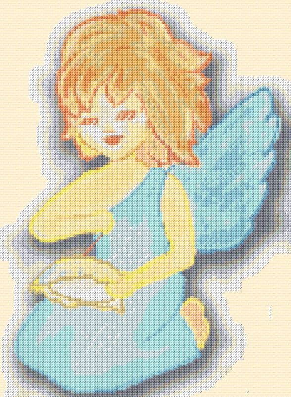 Stitching Angel free cross-stitch pattern