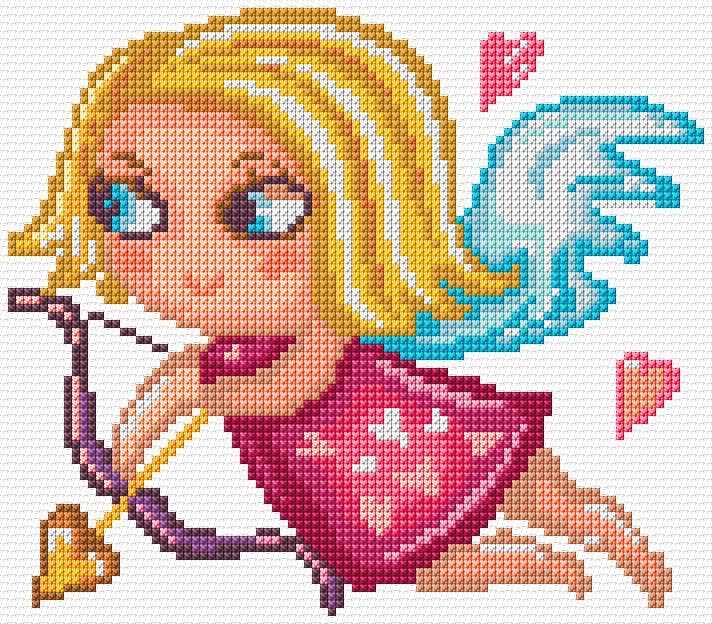 Angel free cross-stitch pattern