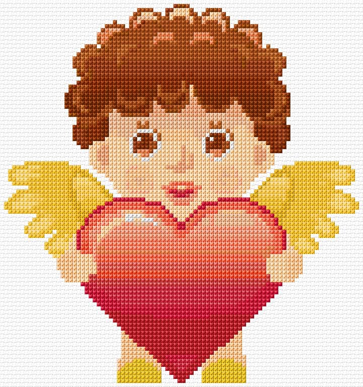 Angel free cross-stitch pattern