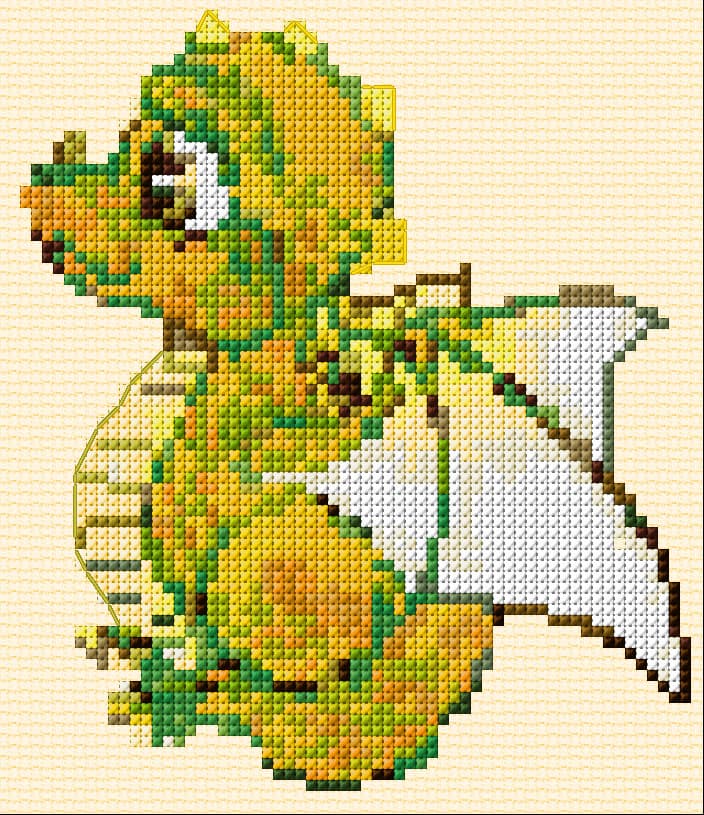 Baby Dragon free cross-stitch pattern