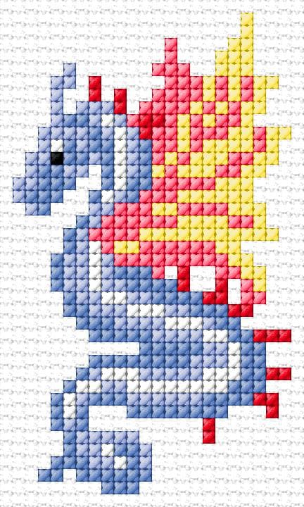 Dragon free cross-stitch pattern