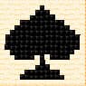 Spade Card free cross-stitch pattern
