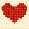 Heart Card free cross-stitch pattern