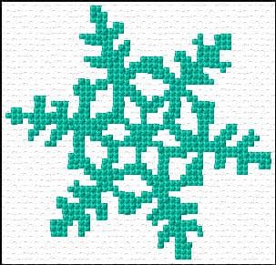 Snowflake free cross-stitch pattern
