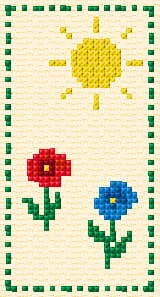 Spring free cross-stitch pattern
