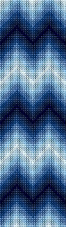 Waves free cross-stitch pattern
