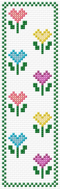 Bookmark free cross-stitch pattern