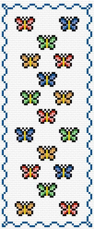 Bookmark free cross-stitch pattern