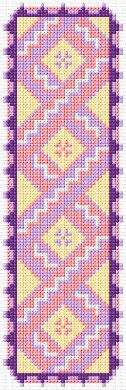 Bookmark free cross-stitch pattern