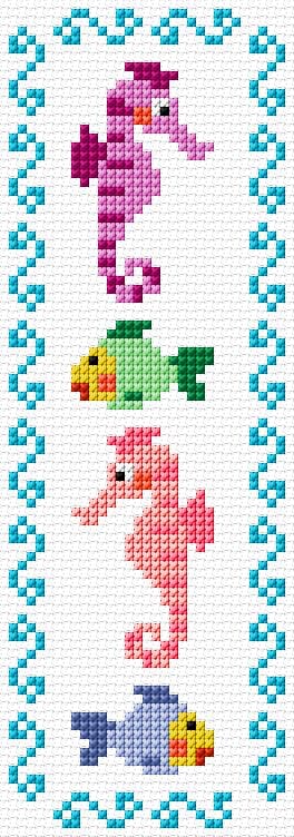 Bookmark free cross-stitch pattern