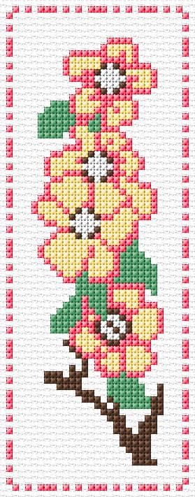 Flowers free cross-stitch pattern