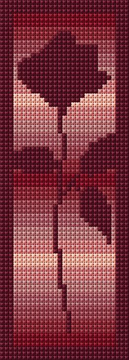 Rose free cross-stitch pattern