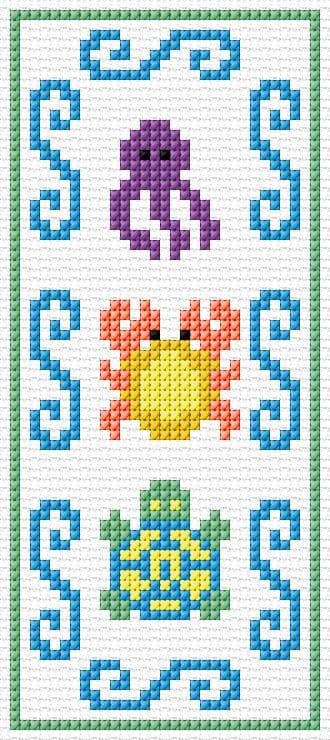 Bookmark free cross-stitch pattern